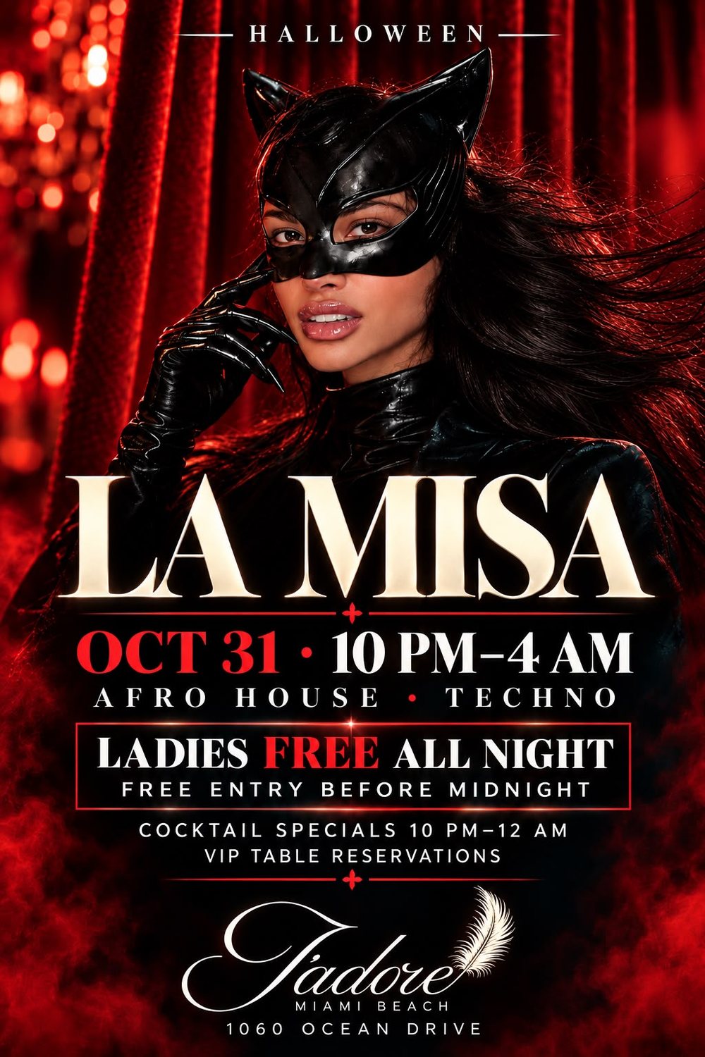 La Misa, Halloween at J'Adore Miami Beach, October 31